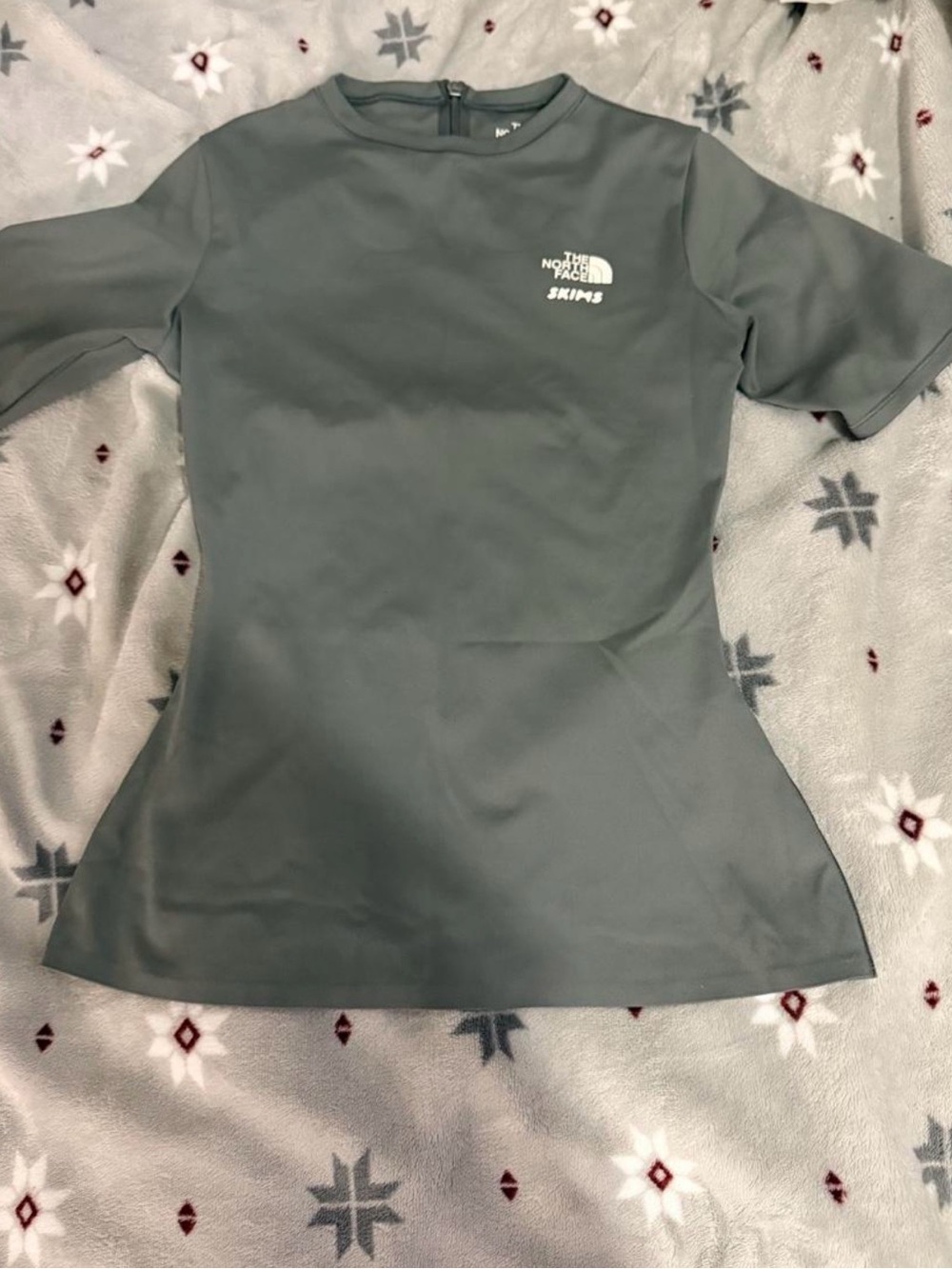 SKIMS Women's Short Sleeve Tee in Olive Gray